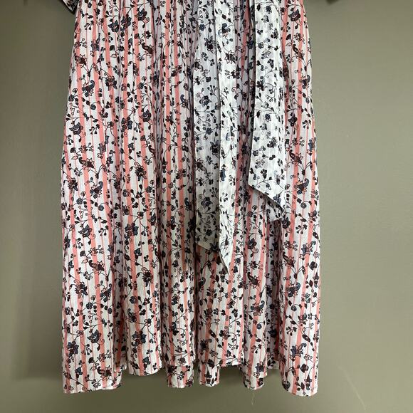 Ulla Johnson Selvi Printed Cotton Gauze Midi Dress Size 0 Pink White Floral Boho - Picture 10 of 16